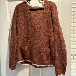 Prana Rust V-Neck Sweater